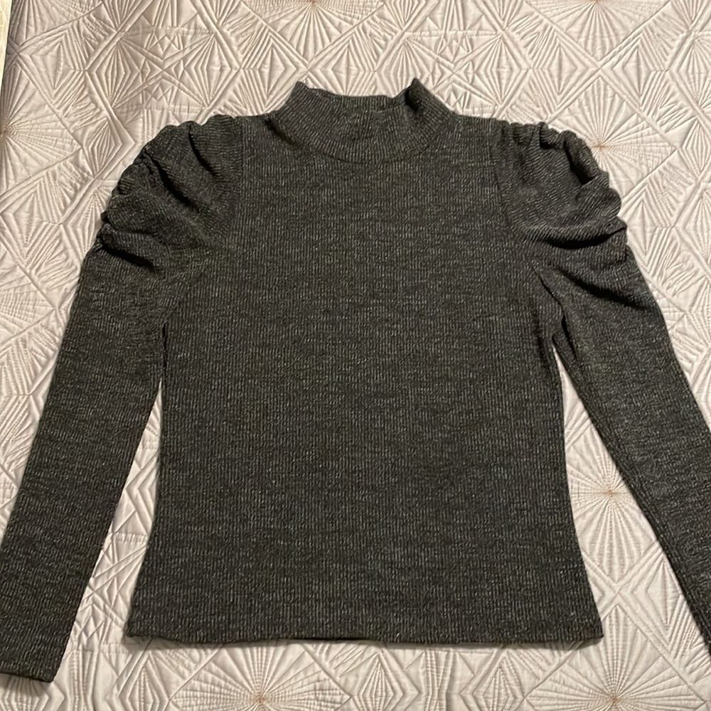 Aqua Puff Sleeve Sweater